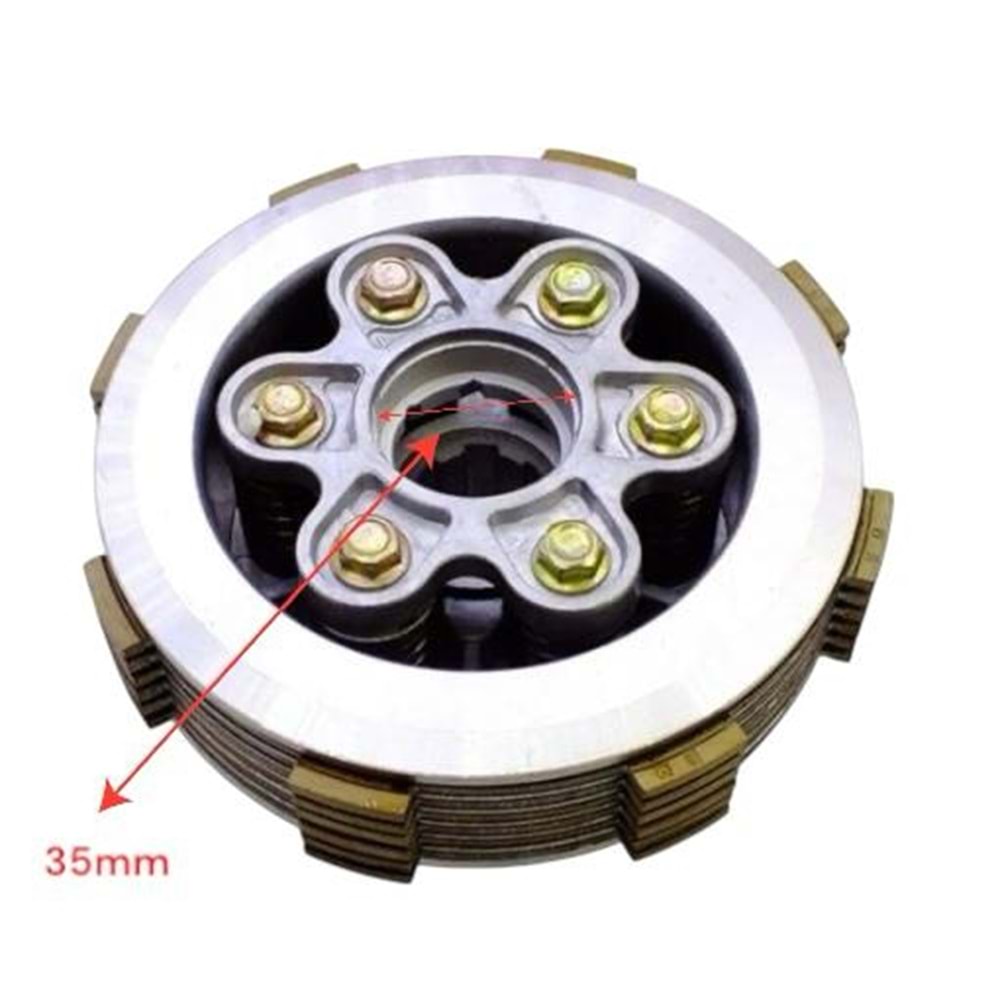 DEBRİYAJ BALATASI KOMPLE 6 VİDALI CG 200-250 geniş göbek