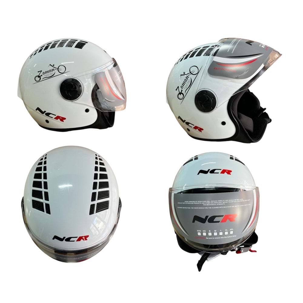 KASK ÇENESİZ NCR (BEYAZ) (S)