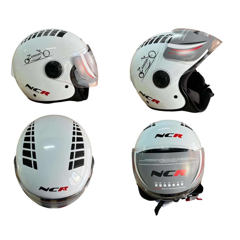 KASK ÇENESİZ NCR (BEYAZ) (XL)