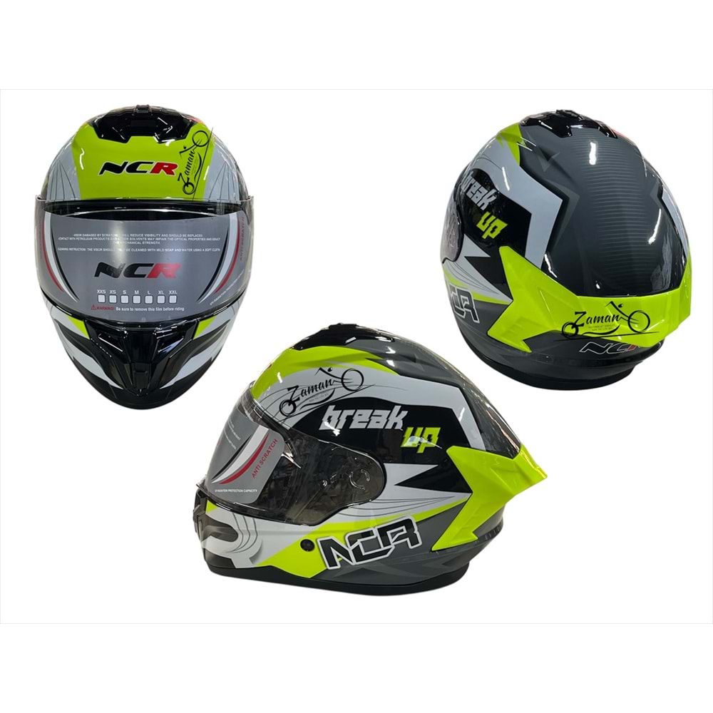 KASK ÇENE SABİT NCR (SARI GRAFİK) (XL)