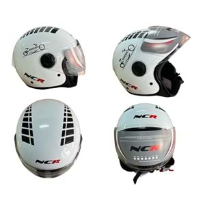 KASK ÇENESİZ NCR (BEYAZ) (S)