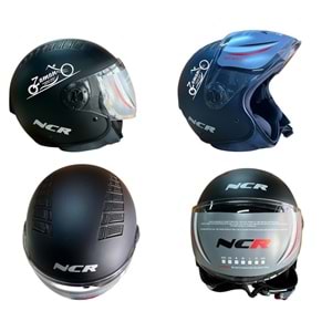 KASK ÇENESİZ NCR (MAT SİYAH) (M)