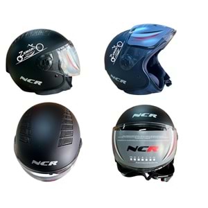 KASK ÇENESİZ NCR (MAT SİYAH) (XL)