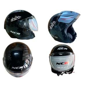 KASK ÇENESİZ NCR (SİYAH) (XL)