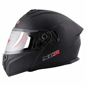 KASK ÇENE AÇILIR GÖZLÜKLÜ NCR 166 (MAT SİYAH) (S)