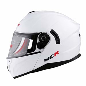 KASK ÇENE AÇILIR GÖZLÜKLÜ NCR 166 (BEYAZ) (XXL)