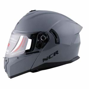 KASK ÇENE AÇILIR GÖZLÜKLÜ NCR 166 (NARDO GRİ) (S)