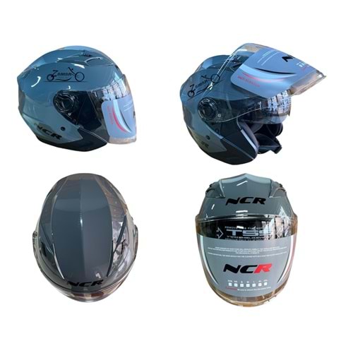 KASK ÇENESİZ GÖZLÜKLÜ NCR (NARDO GRİ) (XL)