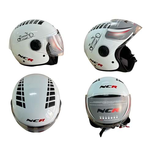 KASK ÇENESİZ NCR (BEYAZ) (S)